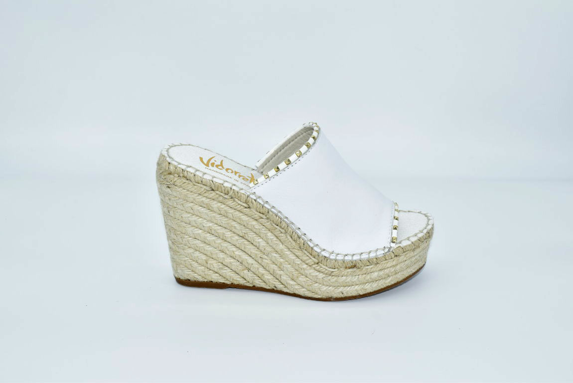 Vidorreta zeppa nappa bianco 50533 - Le Scarpe di Via Trento