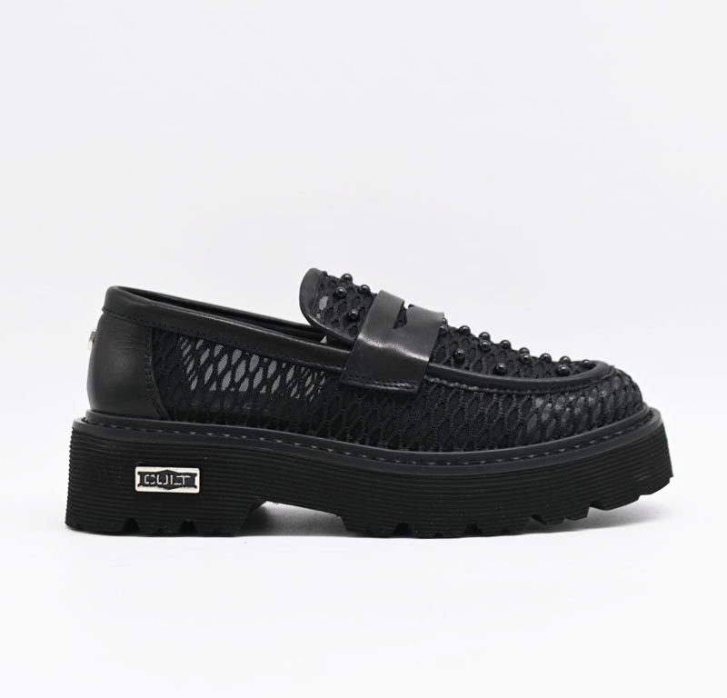 cult mocassino pelle slash