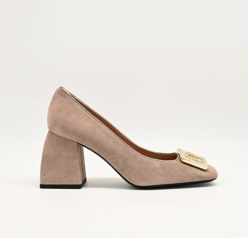 pollini decoltè suede
