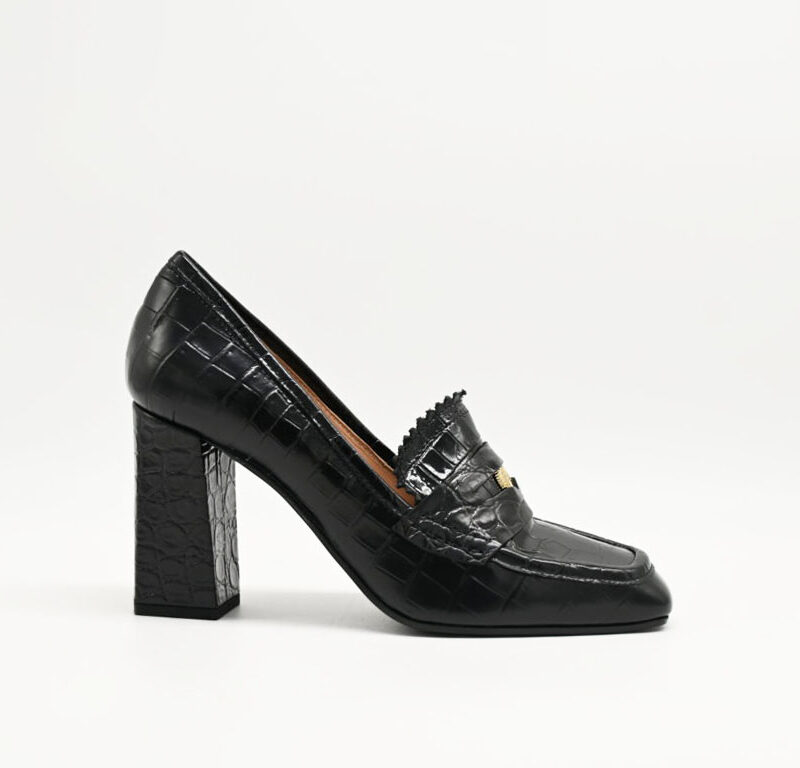 pollini decoltè pelle mocassino